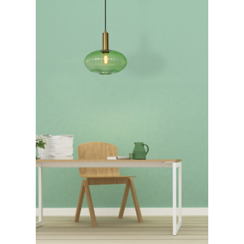 Lucide hanglamp Maloto groen Ø30 cm