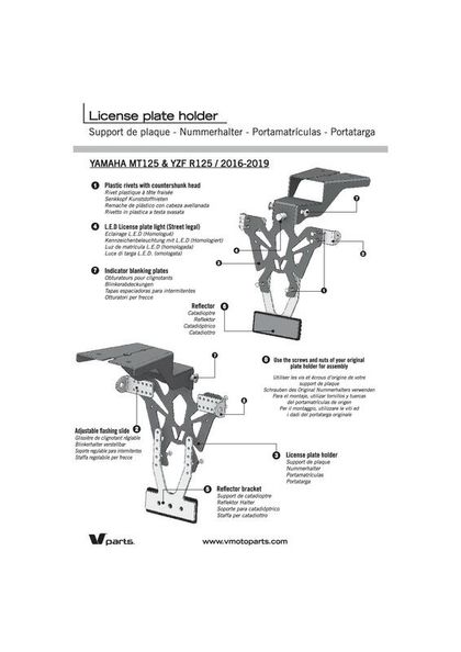 Support de plaque Bihr noir