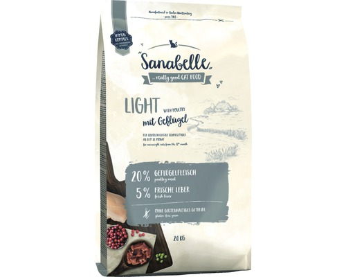 Sanabelle Light droogvoer voor katten met gevogelte, 2 kg