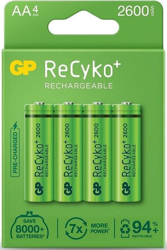 GP - ReCyko - Oplaadbare AA Batterijen - 4 Stuks - 2600 mAh