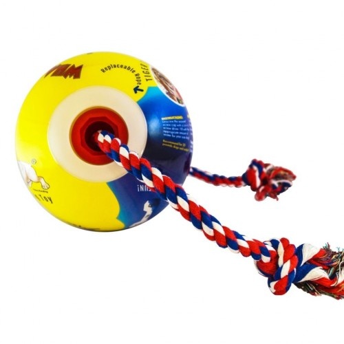 Brinquedo de corda para cachorro em cores vibrantes