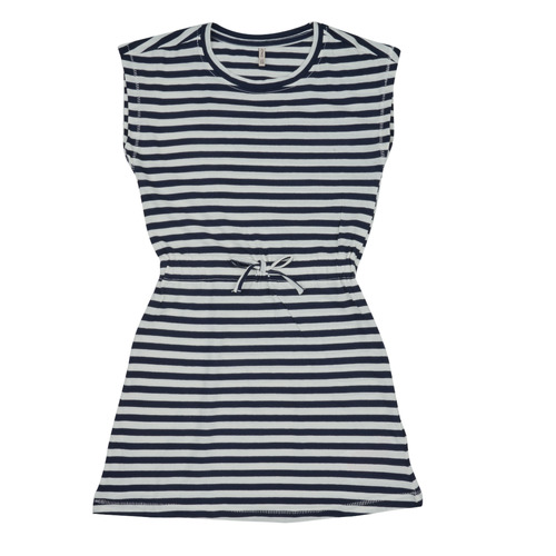 Only - KONMAY S/S DRESS JRS - Blanc / Marine