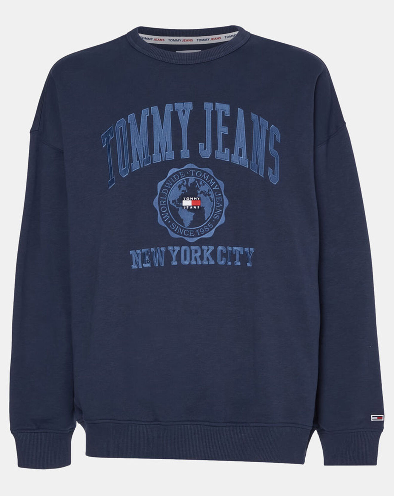Tommy Jeans Sweat Reverse Slub bleu marine