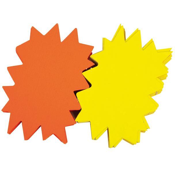 Etiquette carton fluo jaune/orange forme éclatée 16 x 24 cm Apli - Boîte de 10