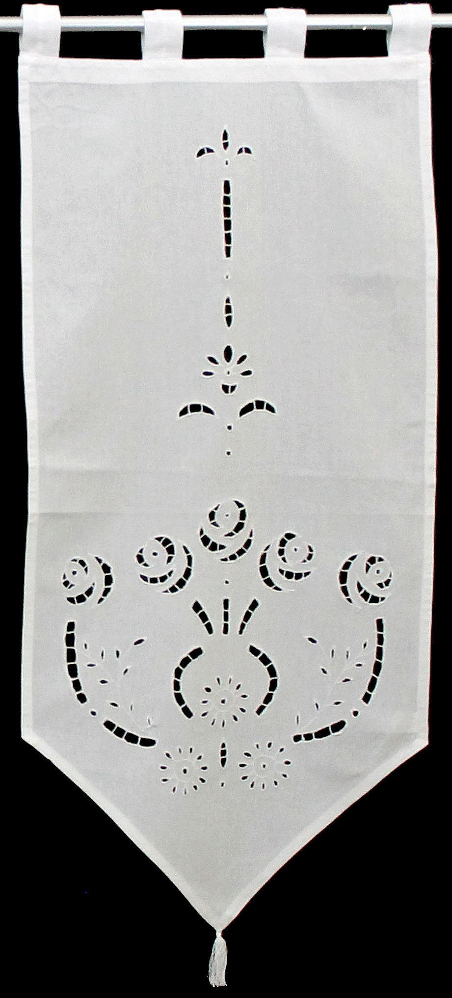 HOSSNER - ART OF HOME DECO Scheibengardine »Ortler« Schlaufen 1 Stk. tlg.