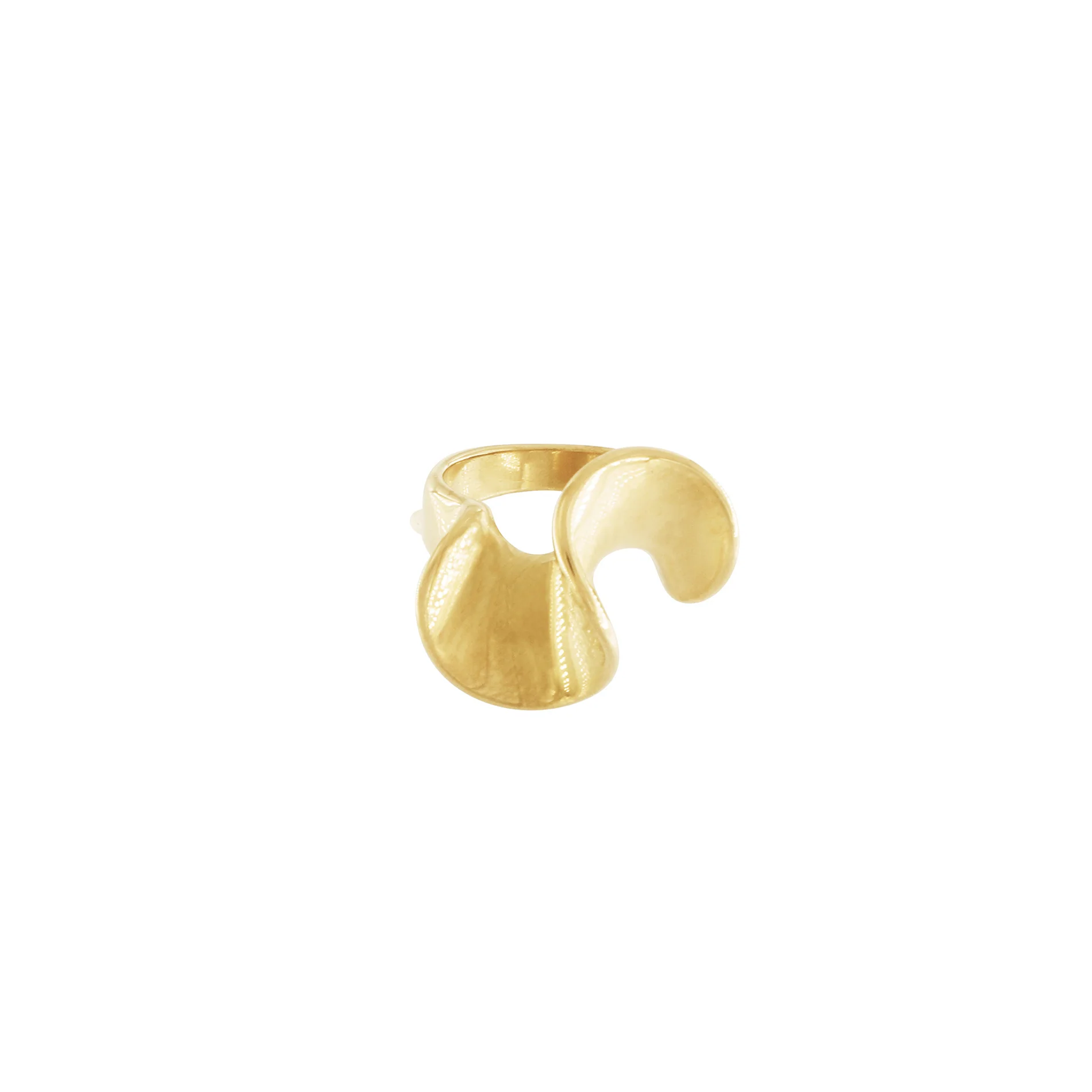 Dansk Copenhagen  Single Twist Statement ring, vandfast - forgyldt