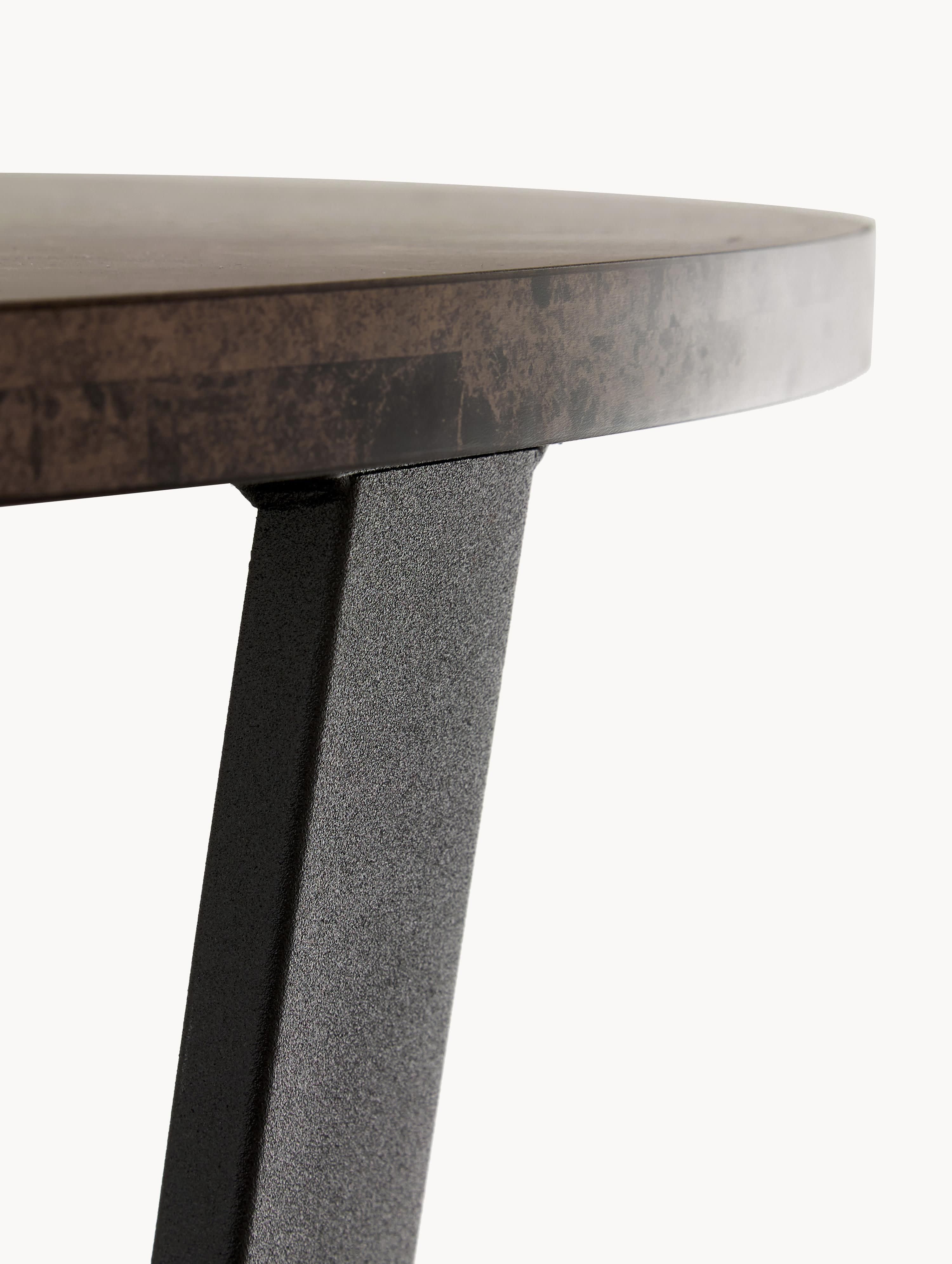 Ronde eettafel Amble met tafelblad in marmerlook, Ø 110 cm