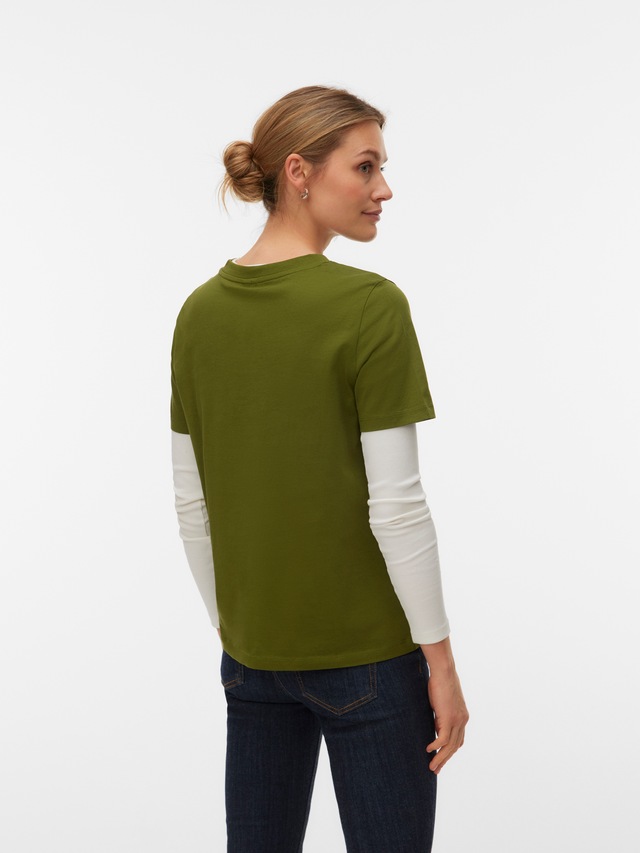 Vero Moda Kurzarmshirt »VMPAULINA SS T-SHIRT GA JRS NOOS« Baumwolle, regular fit
