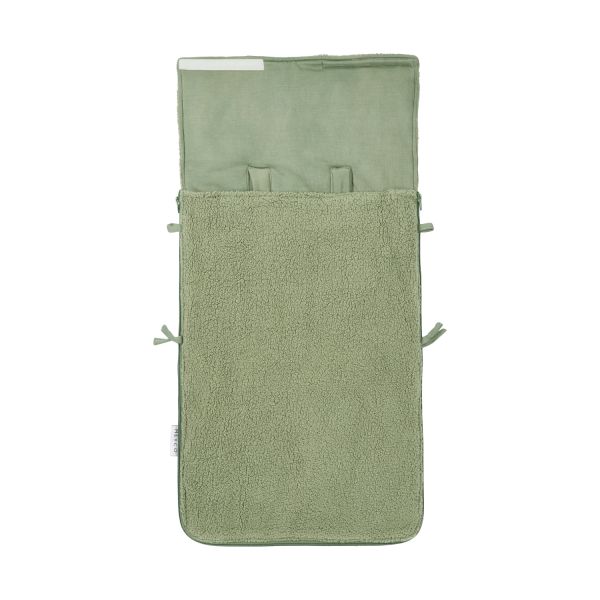Meyco Baby Voetenzak Teddy Olive Green 40 x 82 cm