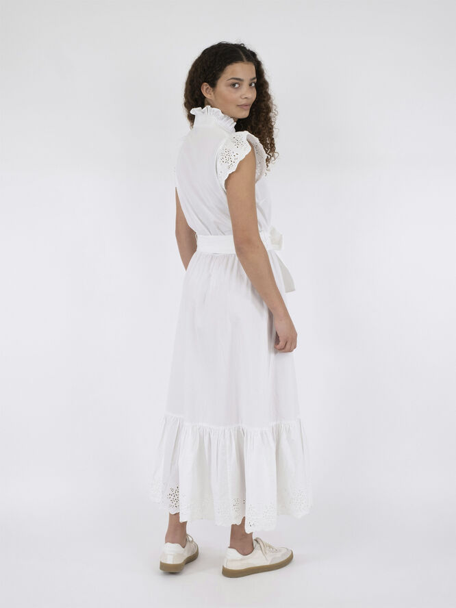 Neo Noir Tianna Embroidery Dress White