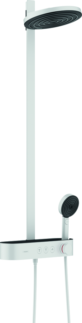 Hansgrohe Pulsify S opbouw regendouche met 2 standen hoofddouche wit mat