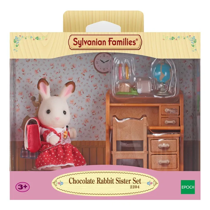 Sylvanian Families Fille Lapin Chocolat et Bureau