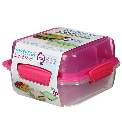 Sistema Madkasse - Lunch Stack Square - 1,24 L - Pink