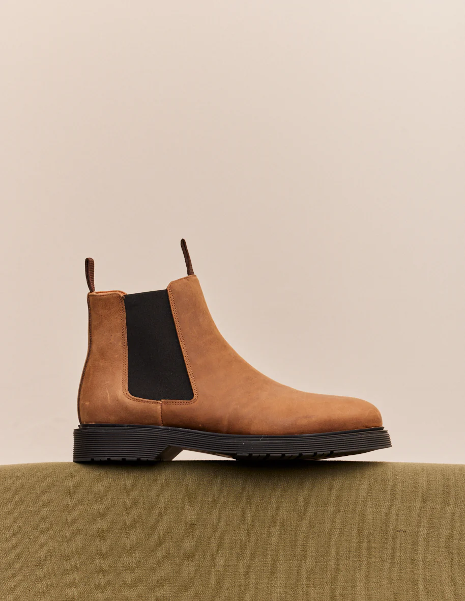 Bottines Axel - Cuir cire d'abeille brun