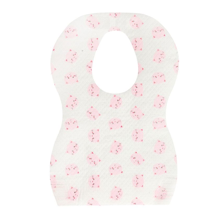 Bavoirs jetables motif chat - 10 pièces - Doré