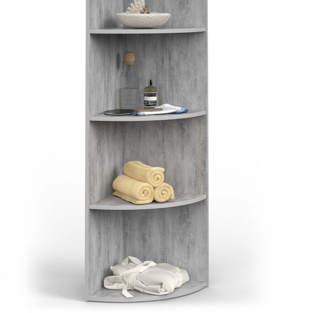 VICCO Eckregal ECKI Grau Beton - Küchenregal Badregal Wohnzimmer Dekoregal Regal