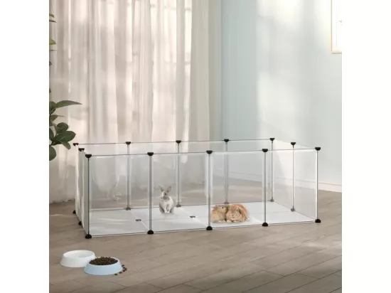 Cage pour petits animaux Transparent 144x74x46,5 cm PP et Acier