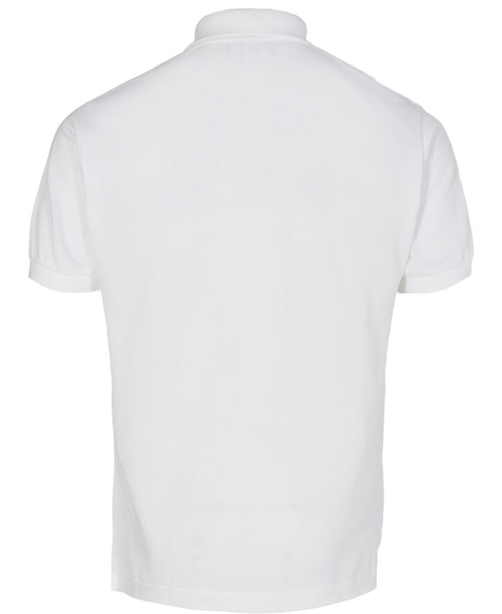 Lacoste SHORT SLEEVED RIBBED COLLAR SHIRT Hvid