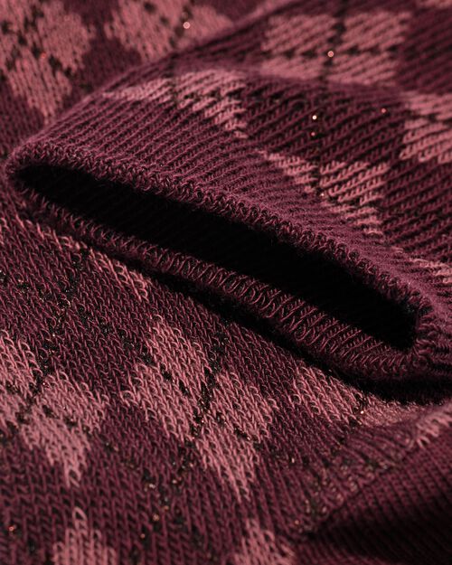 chaussettes en coton à carreaux violet foncé