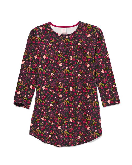 kinder sweatjurk bloemen noir