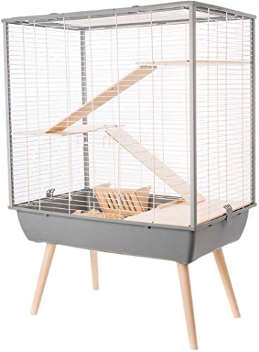 Gaiola Zolux Neo Cozy – Grande para Rongador (77,5 x 47,5 x 109 cm), Cinza
