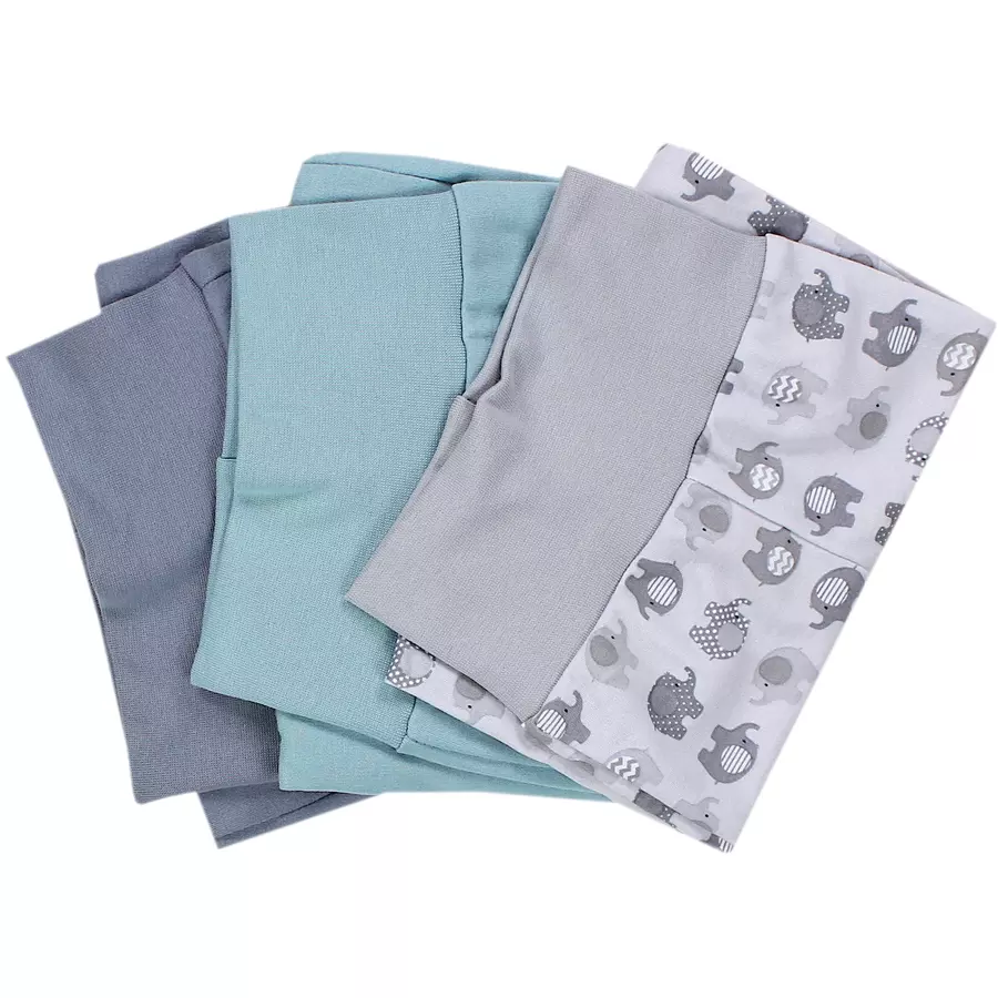 TupTam Baby Jungen Strampelhose mit Fuß 3er Pack graugrün