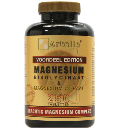 Artelle Magnesium bisglycinaat & citraat (250 tabletten)