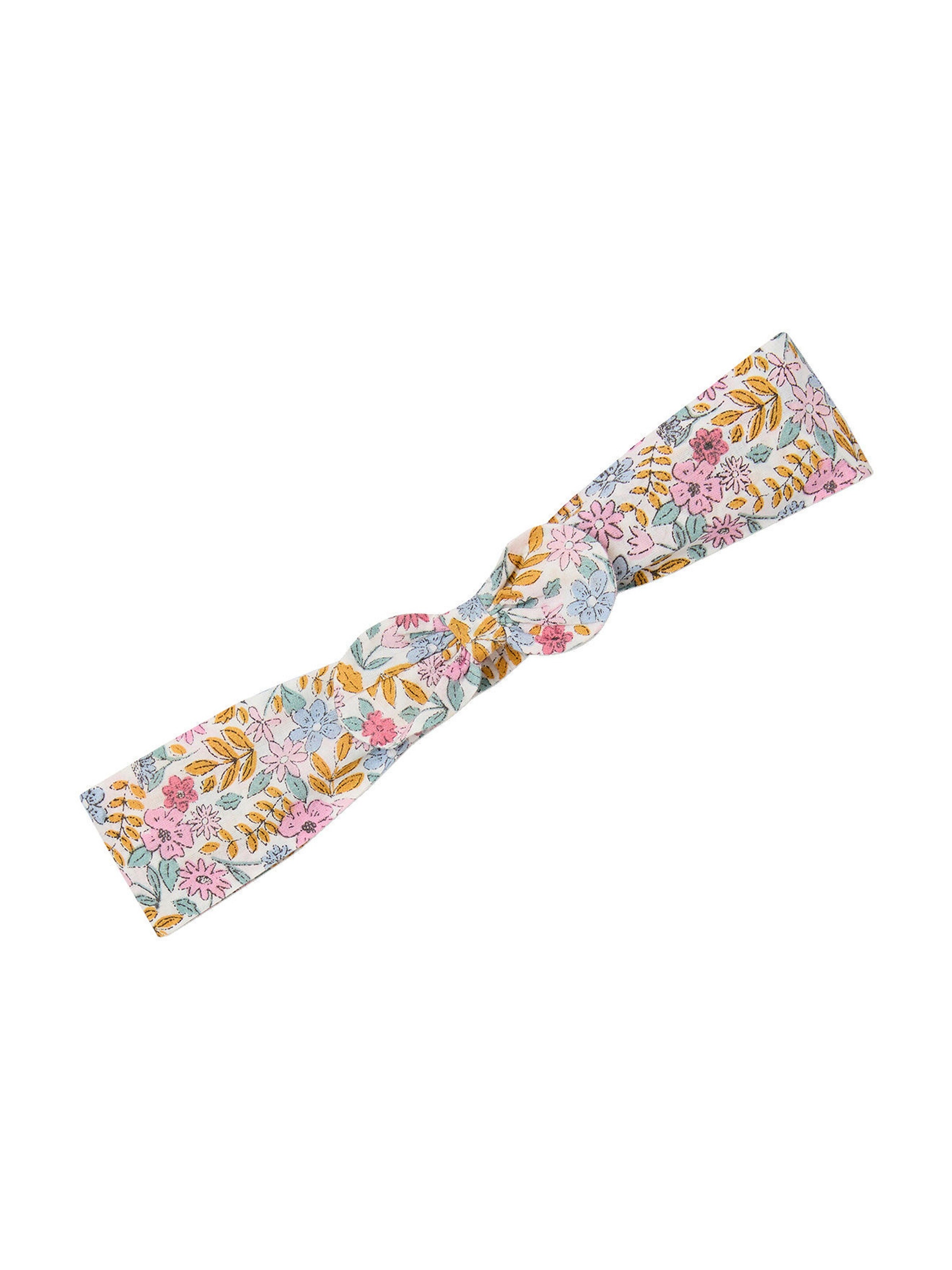 Vertbaudet Mädchen Baby-Set mit Blumen: Kleid & Haarband mehrfarbig