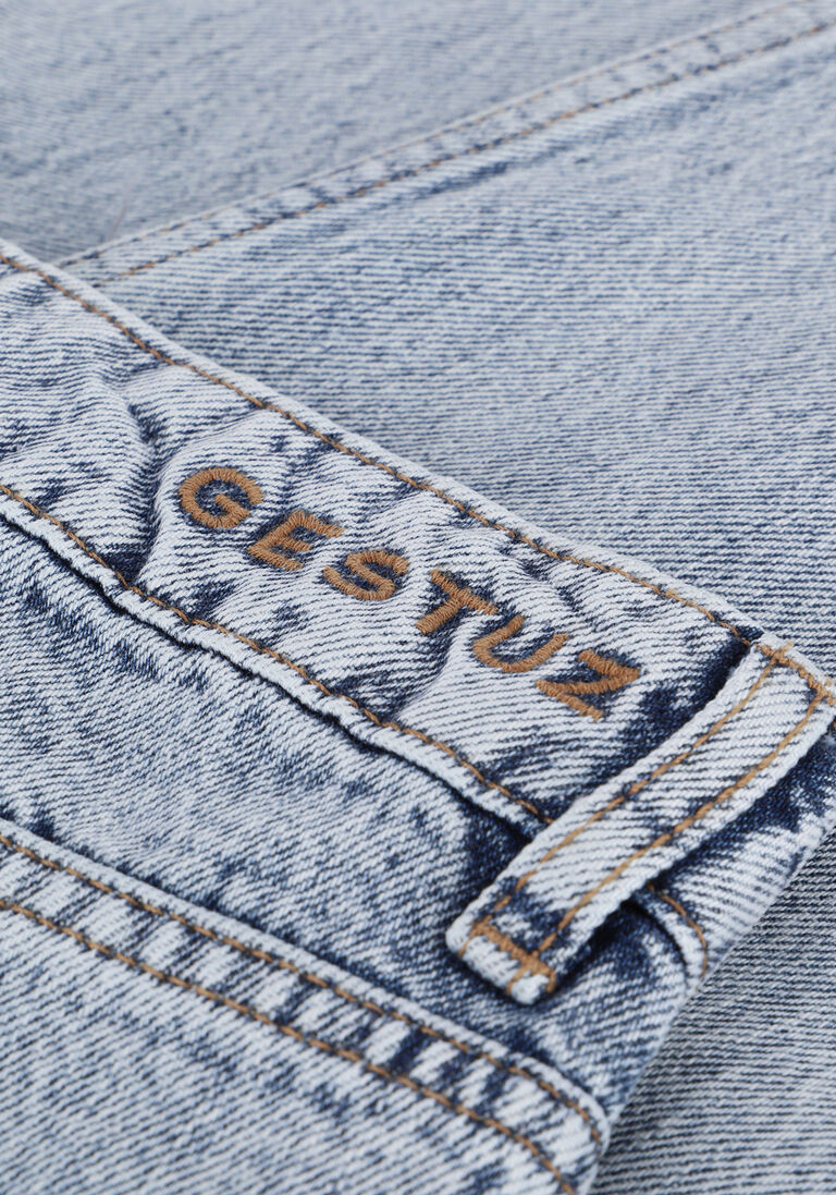 GESTUZ blauwe gestuz straight leg jeans tanergz hw 90's straight slit jeans