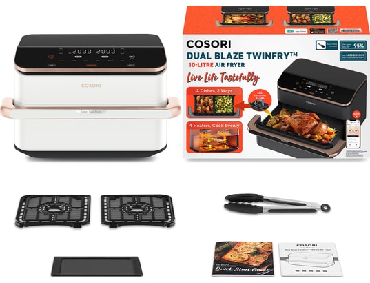 COSORI - Friteuse à air chaud Dual Blaze Twinfry Chef Edition - coloris blanc