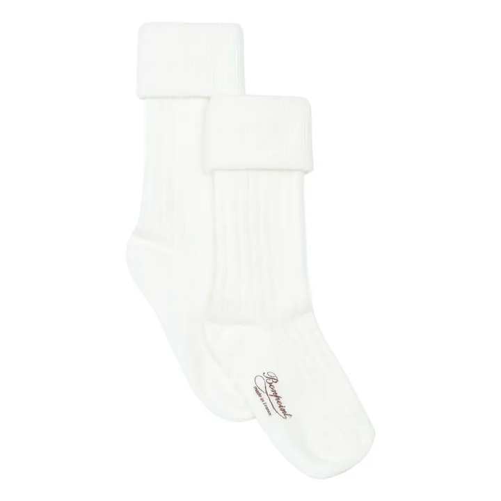 Bonpoint Chaussettes Côtelées | Ecru