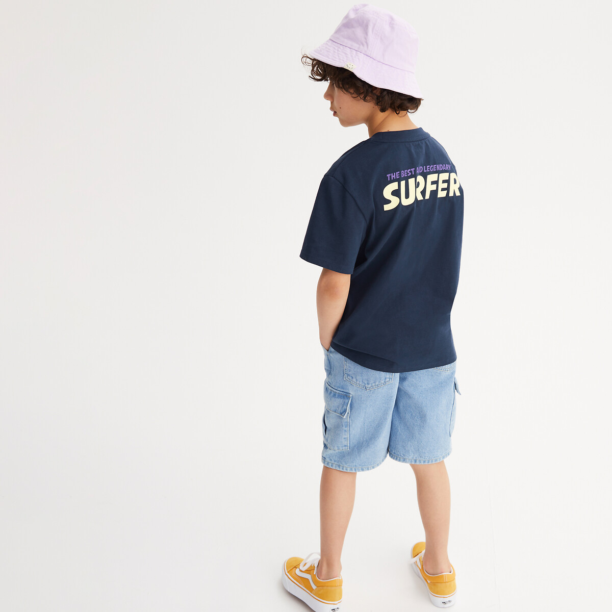COLEÇÃO LA REDOUTE<br>Camiseta com gola redonda e estampa na frente e nas costas