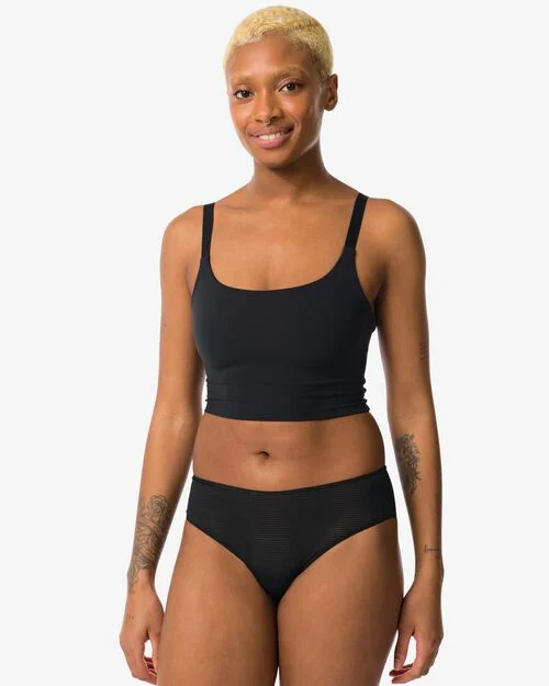 slip brésilien femme micro avec mesh noir