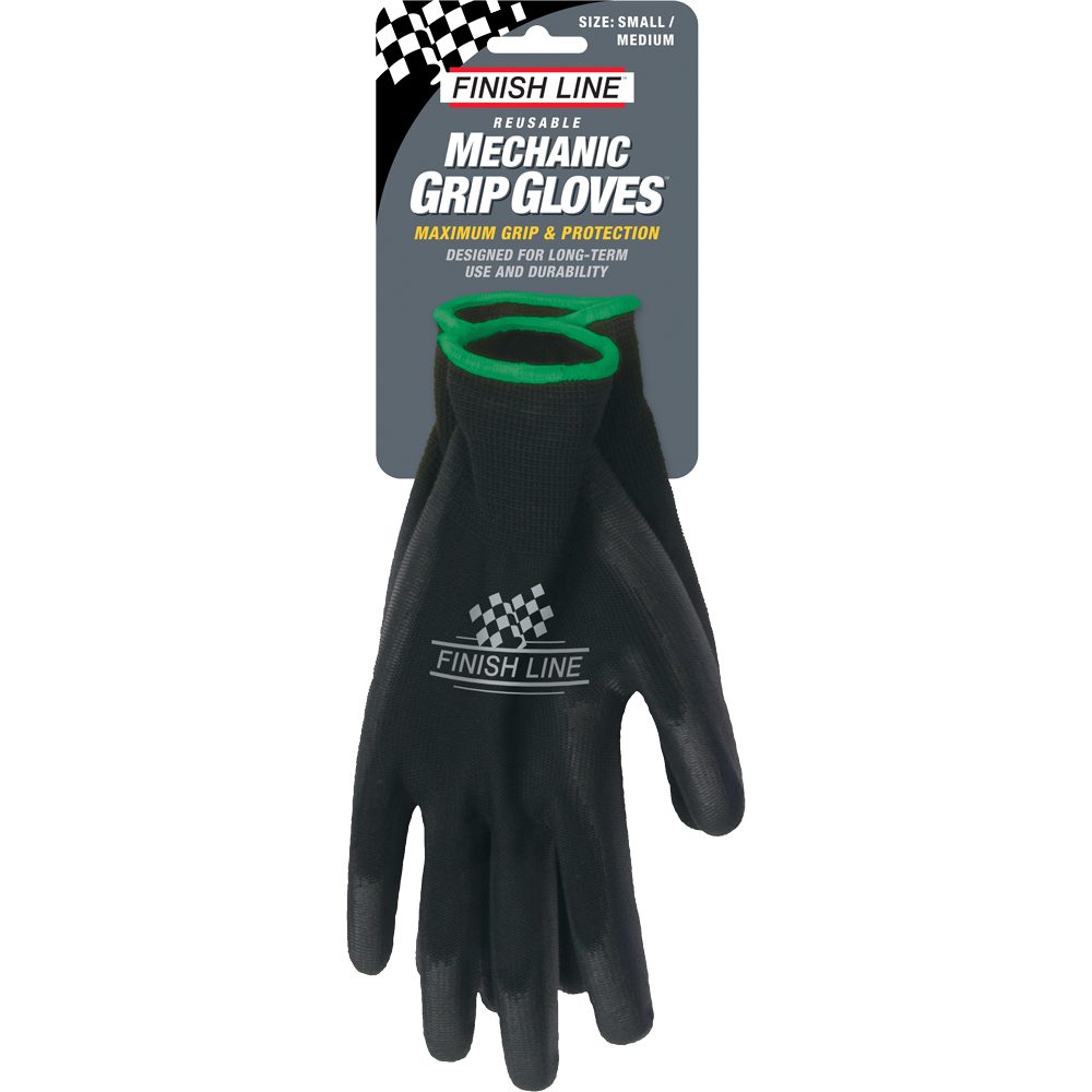 Finish Line Mechaniker-Handschuhe schwarz S/M