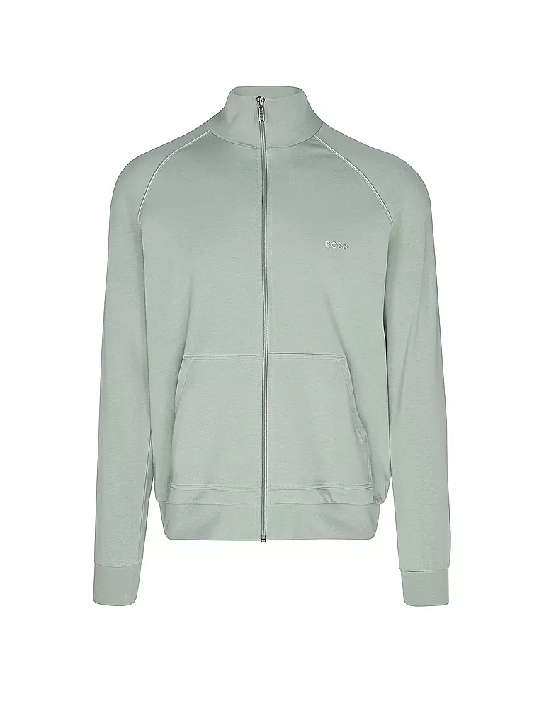 BOSS Loungewear Jacke hellgrün