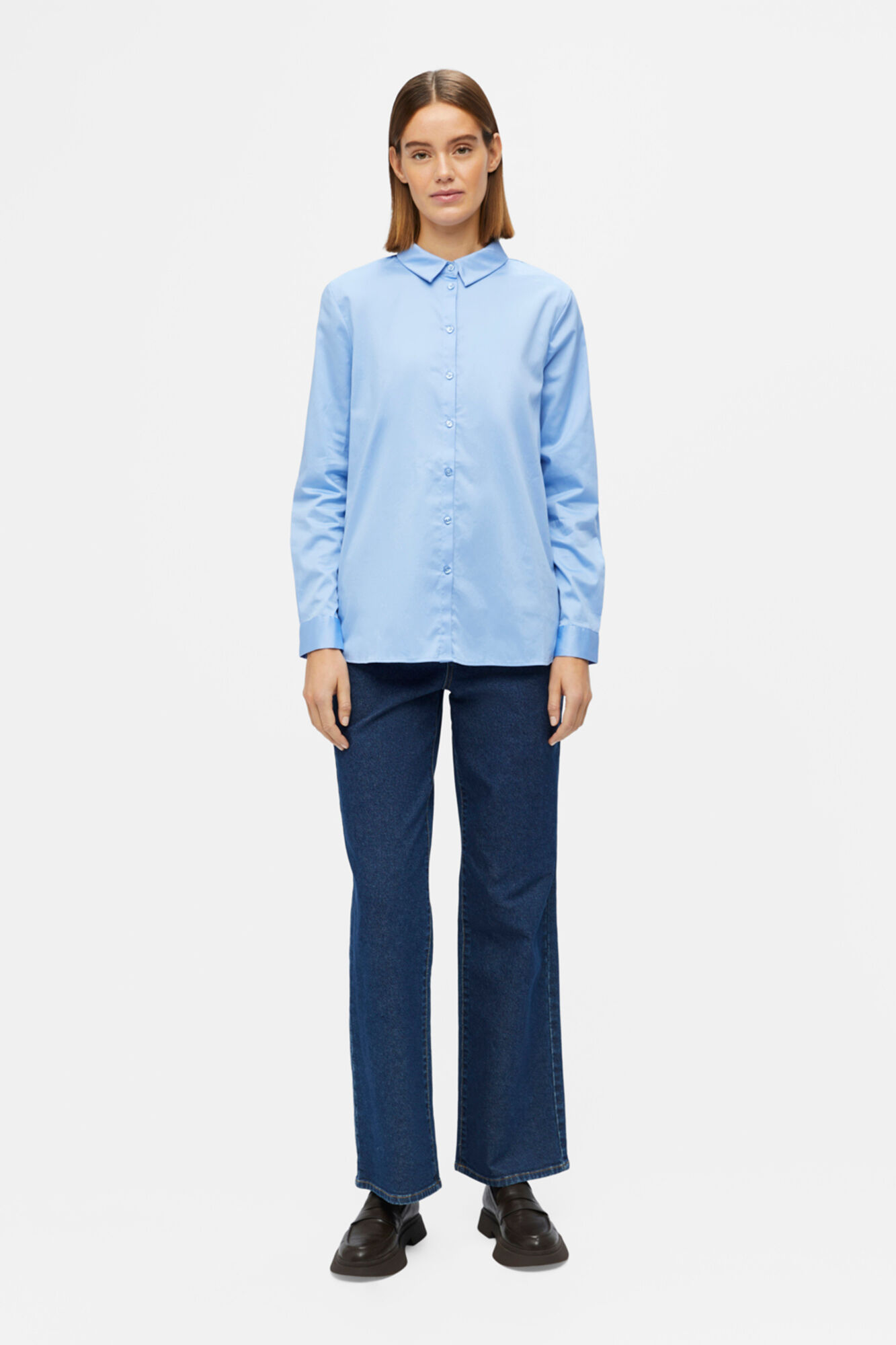 Camisa de popeline - Azul