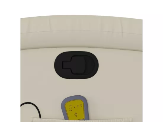 Fauteuil inclinable de massage Crème Similicuir