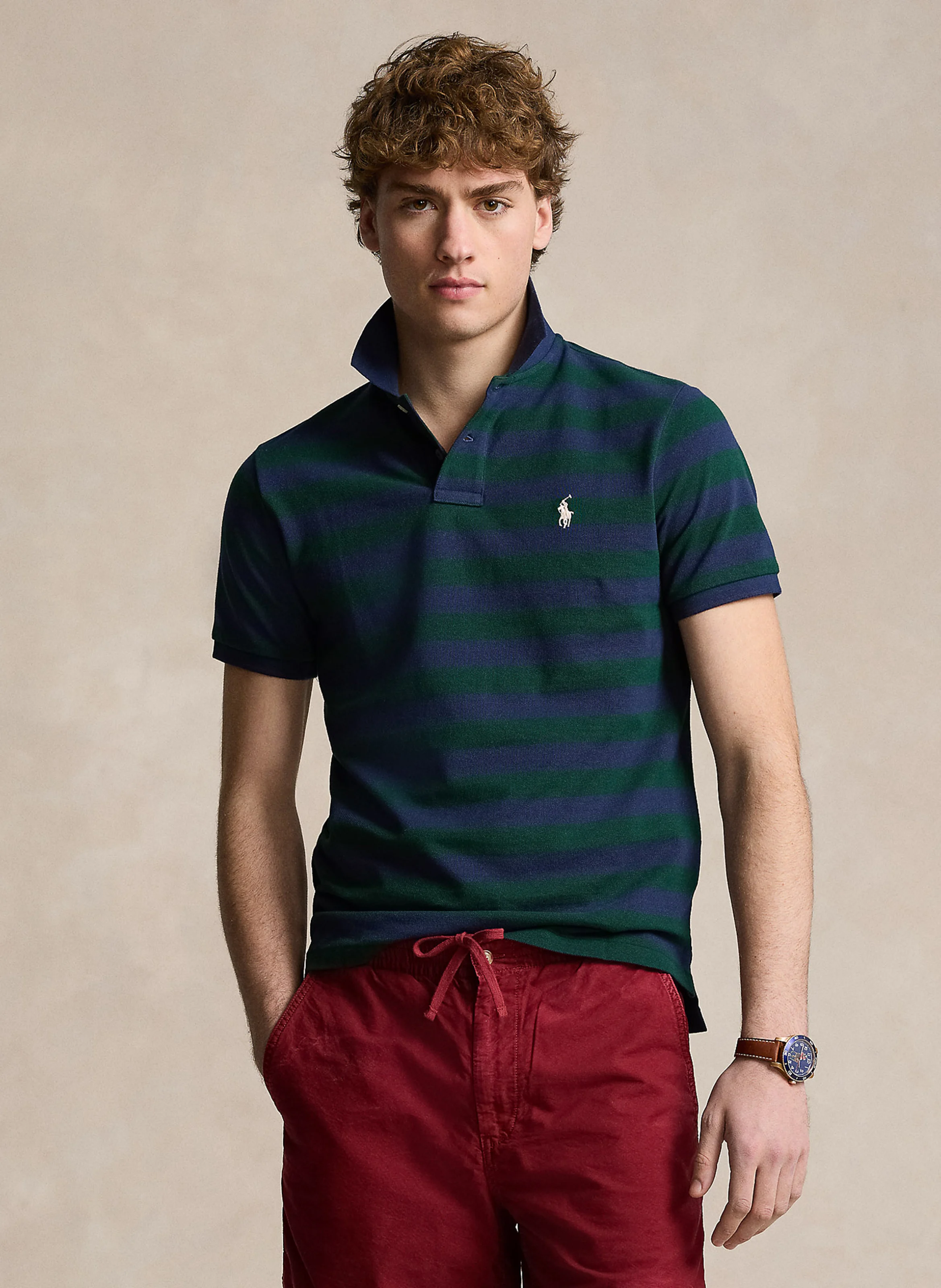Polo regular-fit en coton | Vert