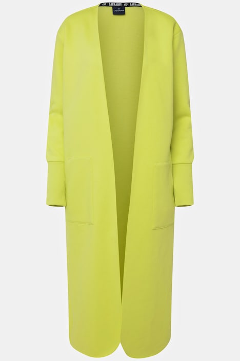 Sweat-Cardigan, Straight Fit, offene Jacke, sichtbare Nähte