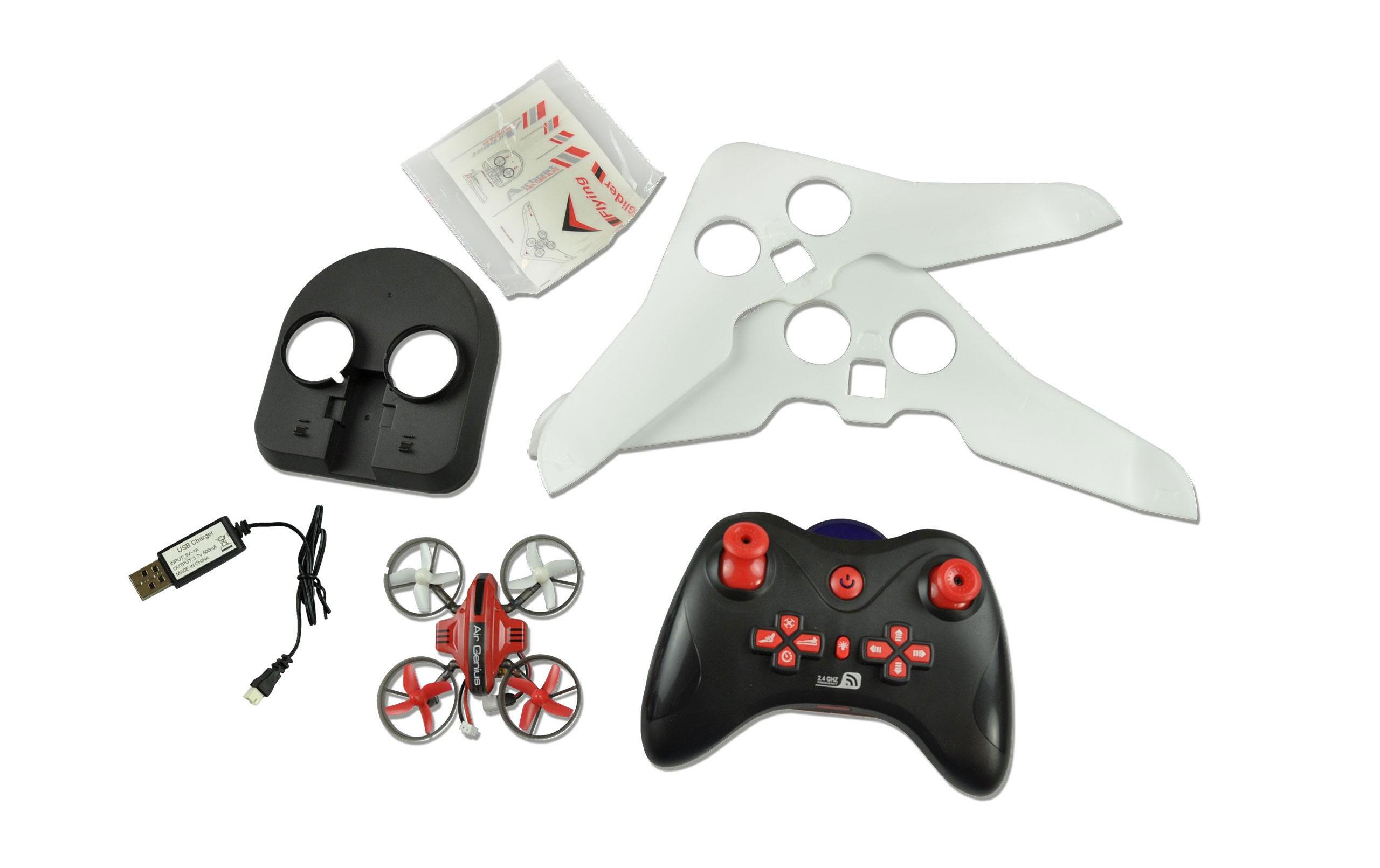 Air Genius Drohne, Luftkissenfahrzeug, Gleiter3-in-1 Quadrocopter Drohne