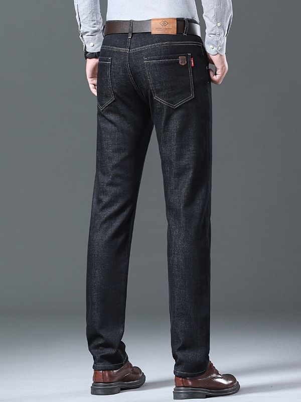 Denimic - Mid Rise Washed Straight Leg Jeans