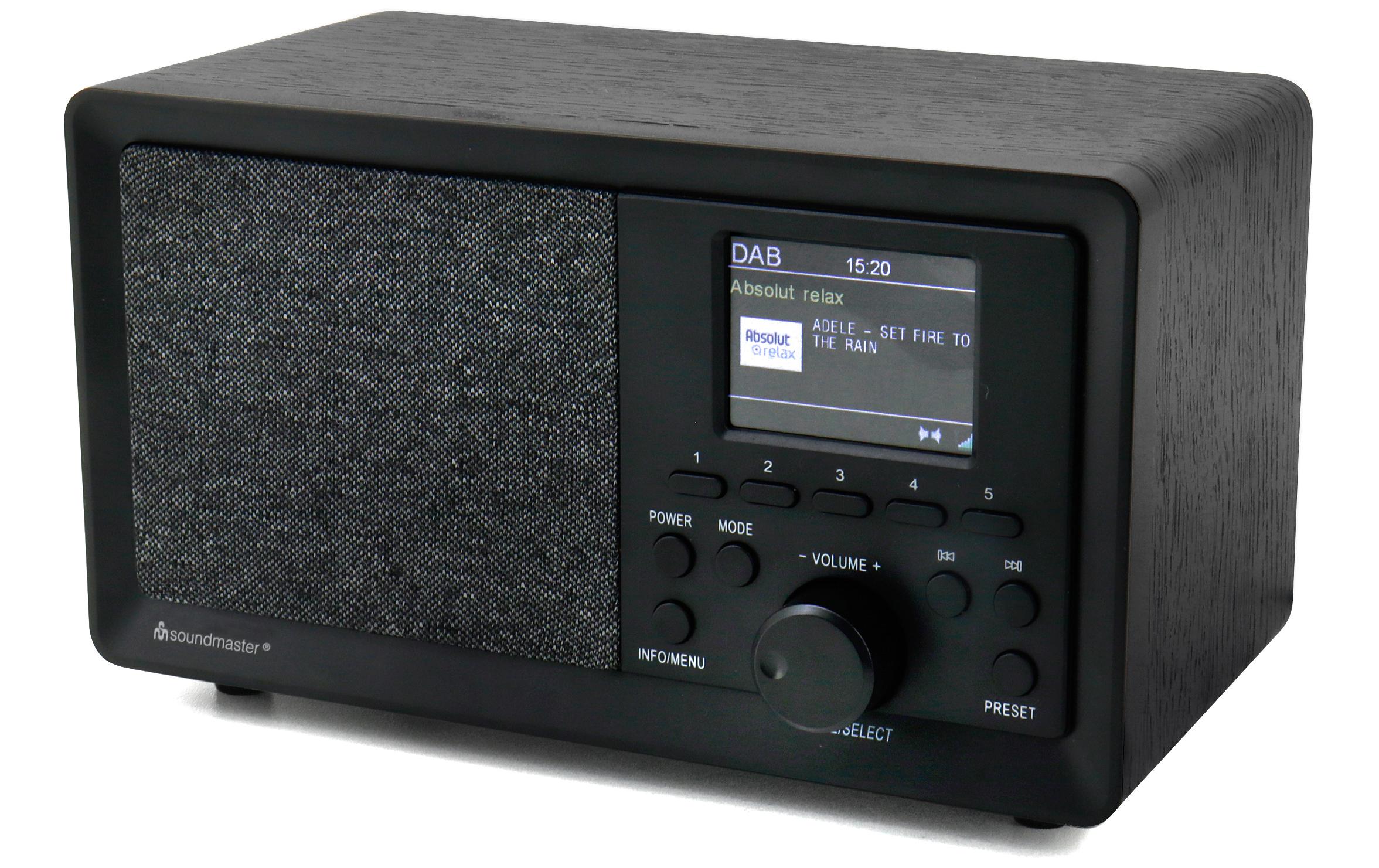 DAB+ Radio DAB350SW SchwarzDAB+/UKW-RDS Radio im Holzgehäuse