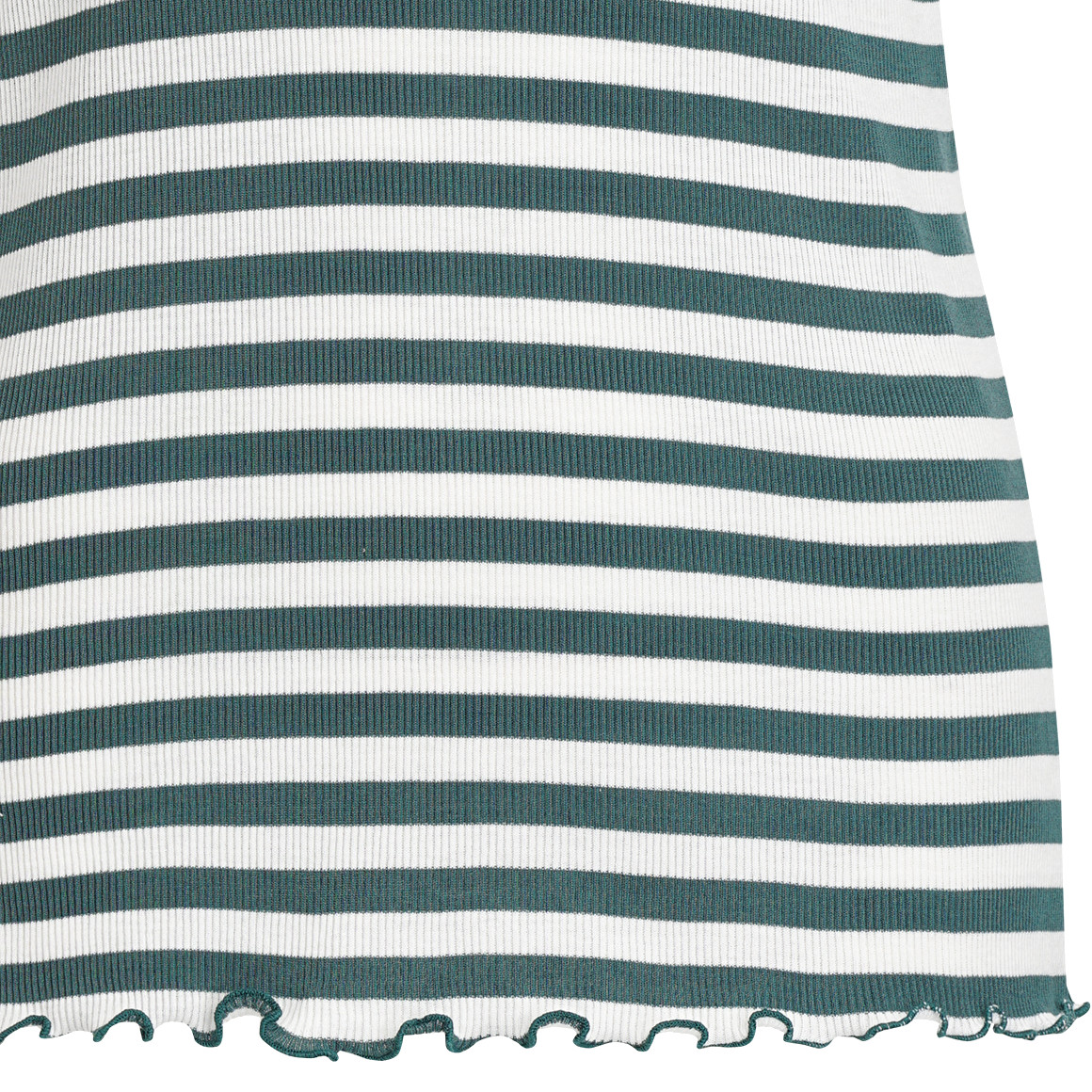 Gina Damen T-Shirt mit Streifen dunkelgrün / weiss