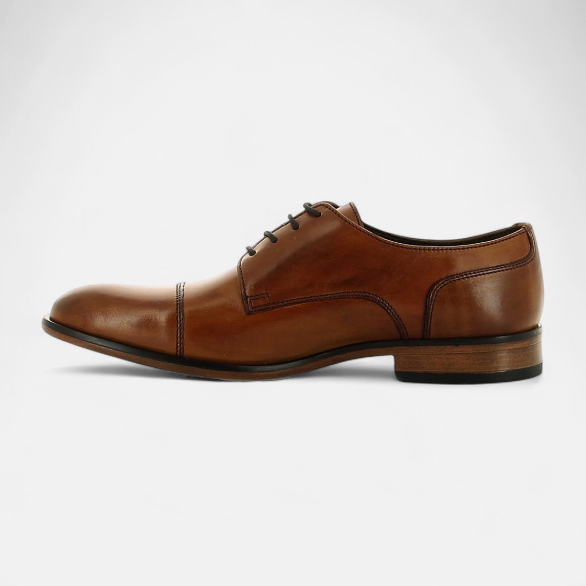 Derbies Homme en cuir cognac