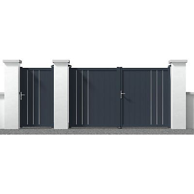Portillon Jardimat aluminium Valois insert 100 x h.160 cm