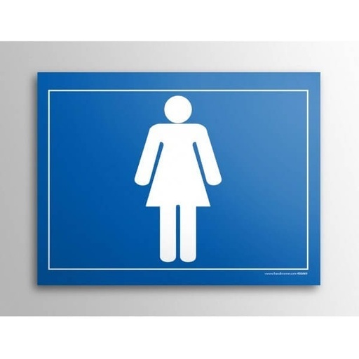 Plaque gravée - Toilettes picto Femme - 10x14cm