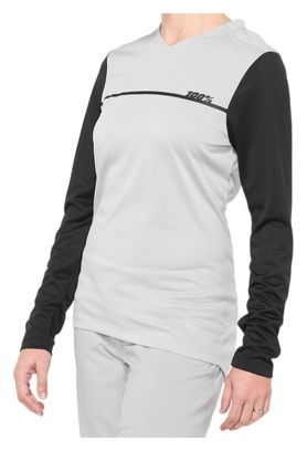 Maillot Manches Longues Femme 100% Ridecamp Gris / Noir