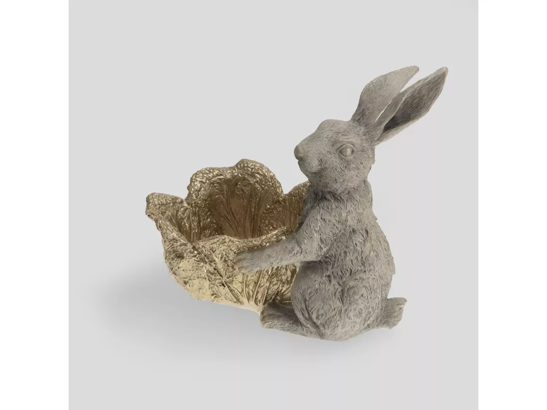 Figurine décorative Couverture Cuddle polyrésine Gris 25,5x27x19