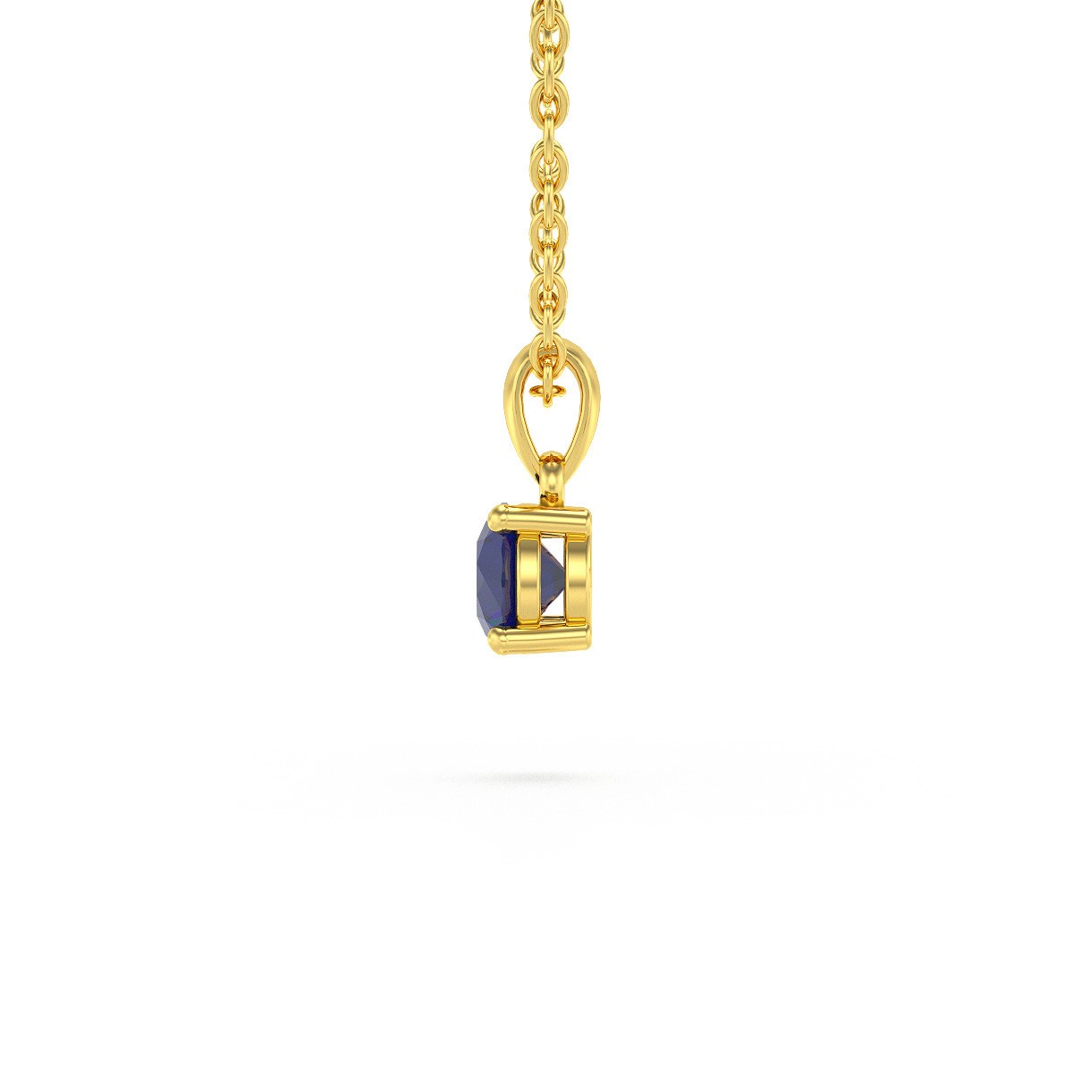 Collier Pendentif Or Jaune 585 Saphir - Bijou Intemporel | Aden