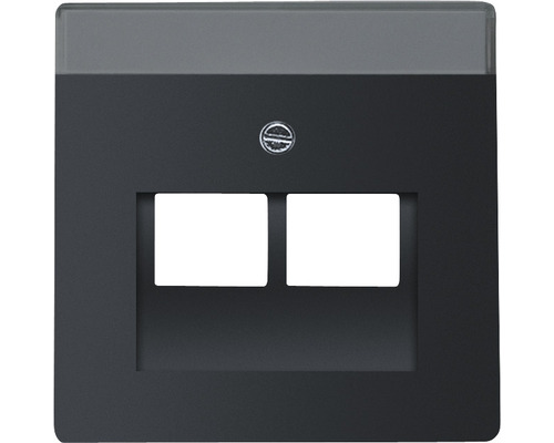Busch-Jaeger 1803-02-885 Centrale afdekplaat, 2-voudig, voor UAE/ISDN Future Linear, zwart/mat